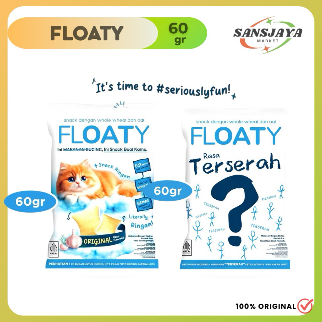 Jual Floaty Snack Cemilan Ringan Rasa Original 60gr | Shopee Indonesia