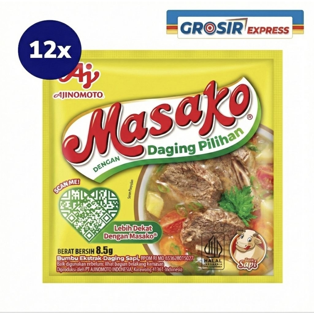 Jual Masako Penyedap Rasa Sapi [Grosir/Renceng] - Kaldu Sapi Sachet ...