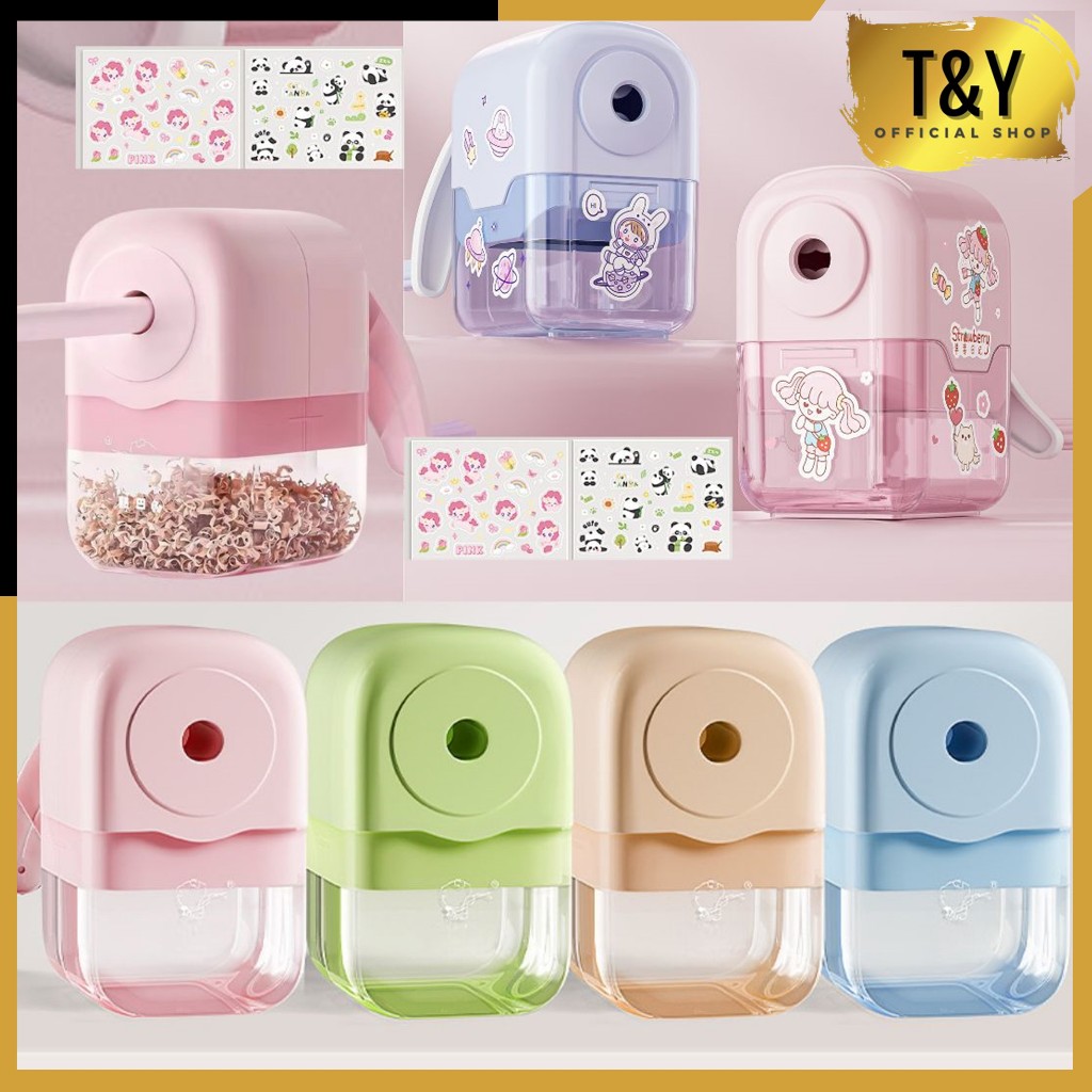 Jual T&Y Rautan Pensil Giling Premium Free Sticker Serutan Mekanik ...