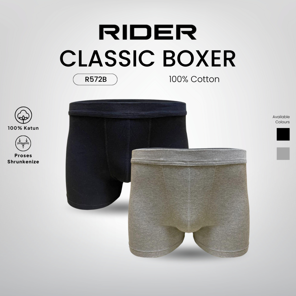 Jual Rider Classic Spandex - Boxer Pria R572B isi 1 Pcs | Shopee Indonesia