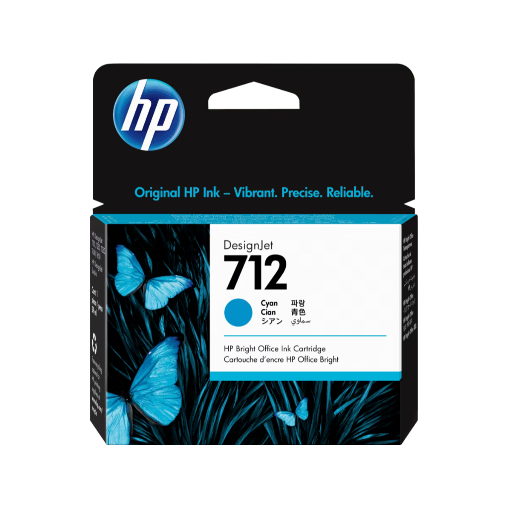 HP Tinta Printer 712 Black XL, Black, Cyan, Magenta, Yellow Original [3ED29A, 3ED28A, 3ED67A, 3ED69A] (3)