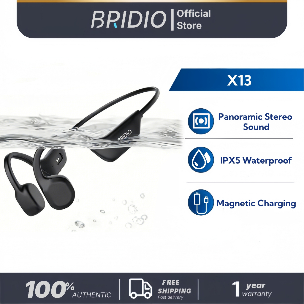 Jual Bridio X13 Nirkabel Bone Conduction Headphone Type-C Fast Charging ...