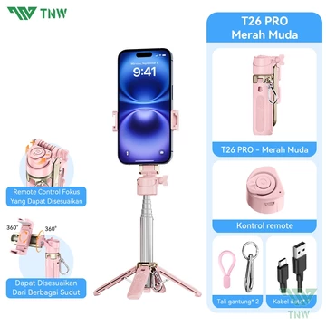 TNW T26Pro 3 IN 1 Extendable Grip Tripod Tongsis Mini Selfie Stick Zoom Remote Control Tripod