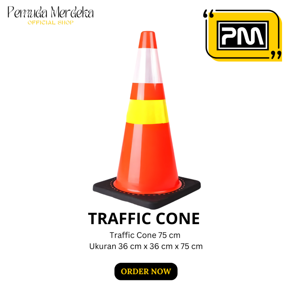 Jual Safety Traffic Cone 75cm Kerucut Lalu Lintas Scotlight Kuning ...