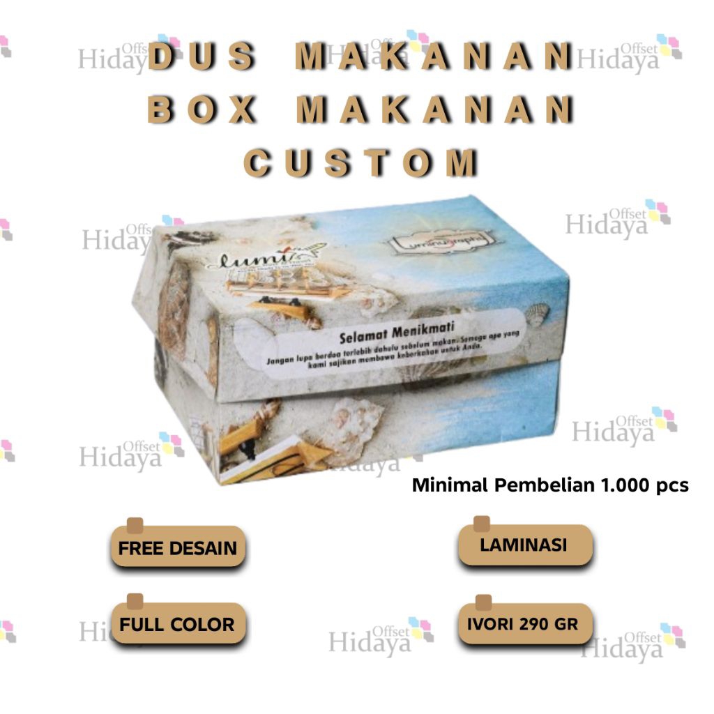 Jual DUS PACKAGING BOX MAKANAN SNACK, KUE, ROTI | FREE DESIGN CUSTOM ...