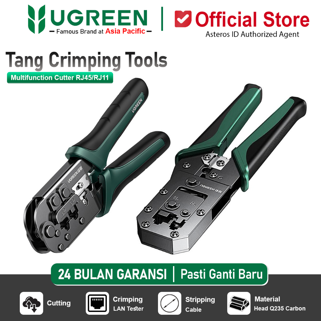 Jual UGREEN Tang Crimping Tool RJ45 RJ11 Lan Network Cable 6P 8P Alat ...