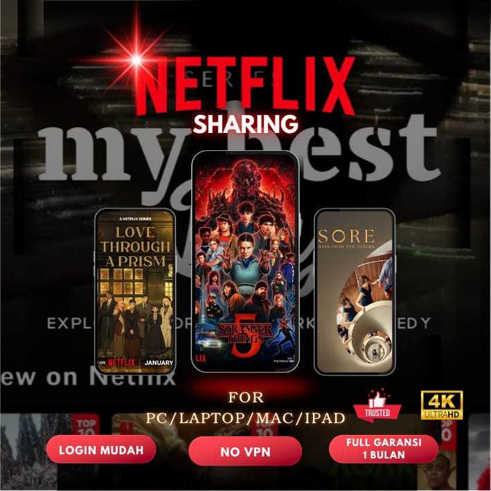 Jual Netflix Premium Berkualitas Murah 1 Bulan Full Garansi 4K UHD No ...