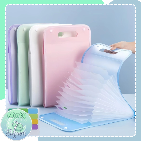 Jual ST007 Tas File A4 Handle Transparan Anti Air Folder Dokumen 13 ...