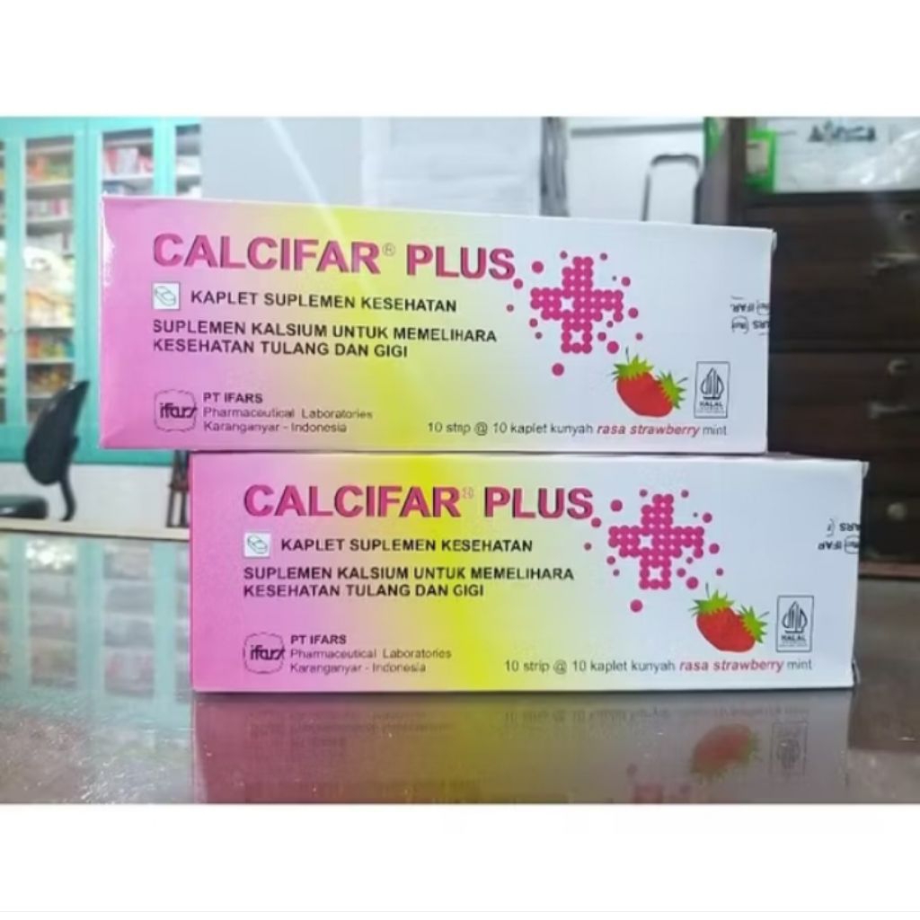 Jual Calcifar Plus Box isi 100 Kaplet - Suplemen Kalsium dan Vitamin D3 ...