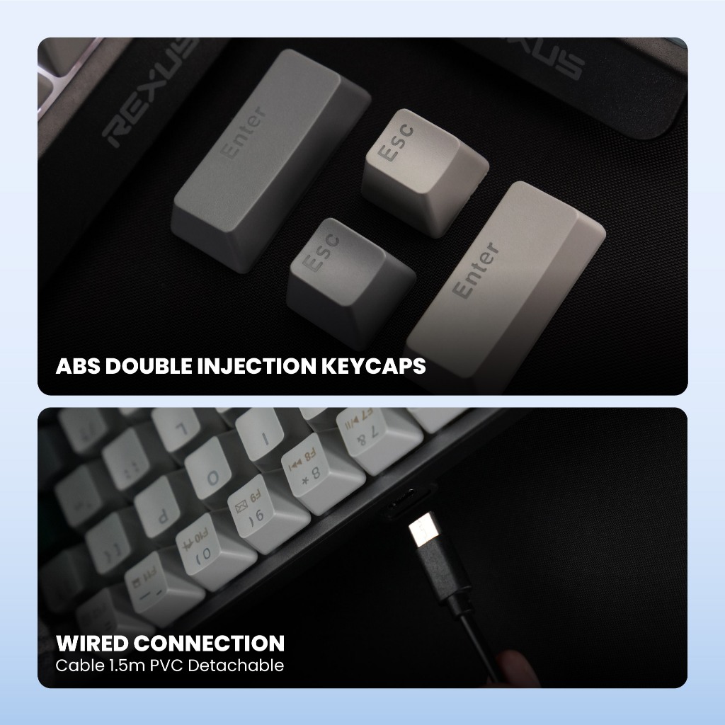 Rexus Heroic KX3 Keyboard Gaming Mechanical 65% Layout - Hotswap Switch (5)