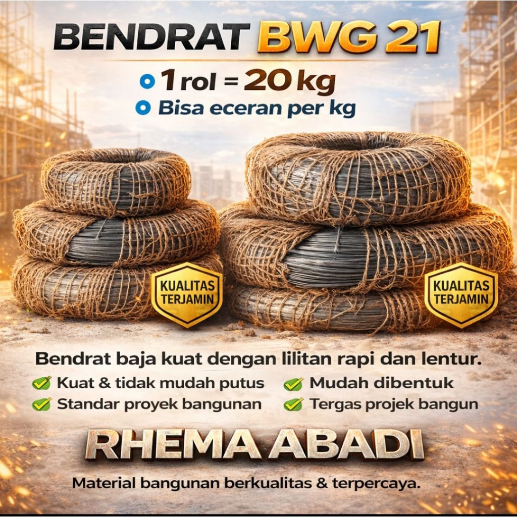 Jual Kawat Bendrat / Kawat Beton – Kawat Ikat Besi Cor Bangunan 2 kg ...