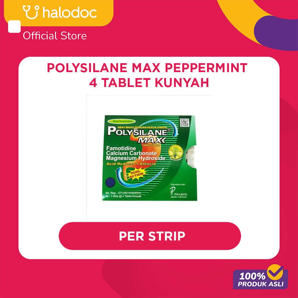 Jual POLYSILANE MAX RASA PEPPERMINT 1 STRIP @ 4 TABLET KUNYAH | Shopee ...