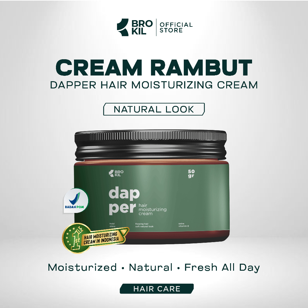 Jual Brokil Dapper 50gr – Hair Care Moisturizing Cream Rambut Pria ...