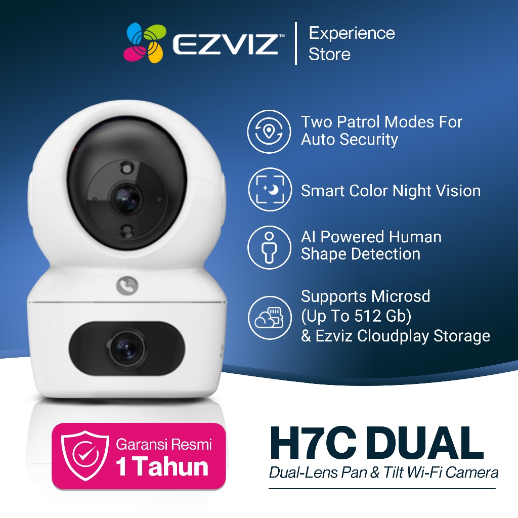Jual Ezviz H7c Dual-Lens 2K+ & 2K+ 8MP Smart Home Wifi Camera | Shopee ...
