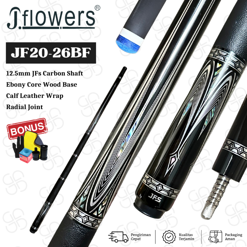 Jual JFlowers JF20-26F | Stick Billiard Carbon Premium - Ryto BL