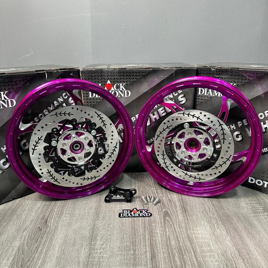 Jual VELG RACING BLACK DIAMOND SERIES 551 RING14 PAKET DISC CAKRAM ...