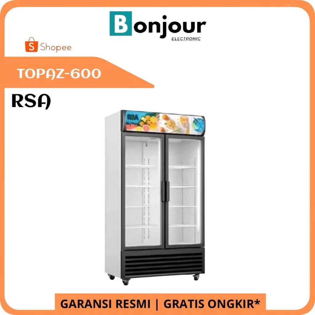 Jual Kulkas Showcase RSA Topaz-600 Display Cooler 2 Pintu RSA Topaz 568 ...