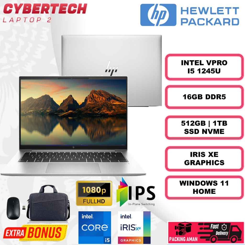 Jual Laptop Hp 14 Elitebook Intel Vpro I5 1245U Ram 16GB Ssd 512GB 14.0 ...