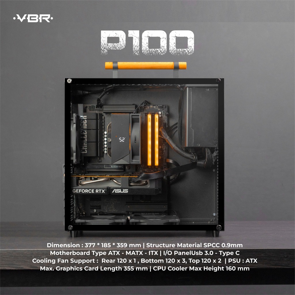 Jual VBR Casing Komputer P100 Compact Fullsize ATX, MATX, - Case ...