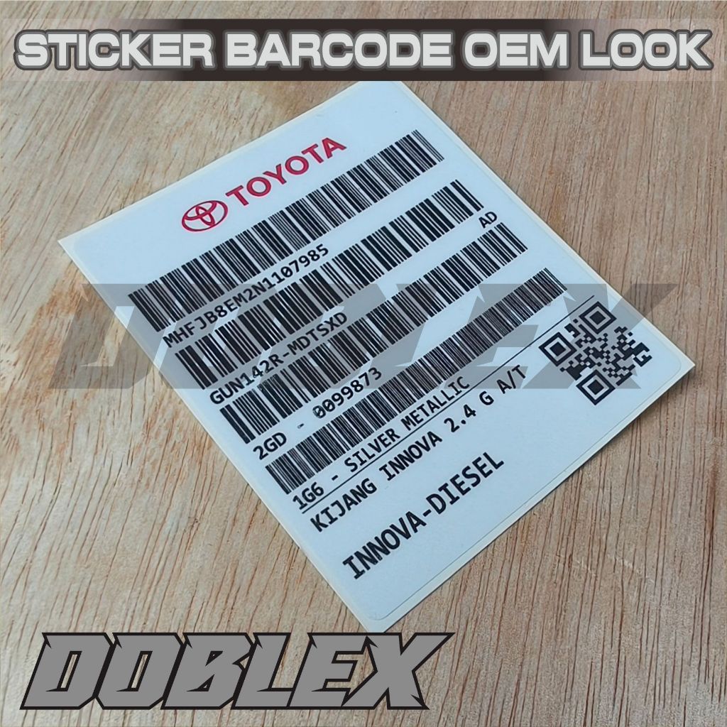 Jual STICKER BARCODE KACA TOYOTA KIJANG INNOVA | Shopee Indonesia