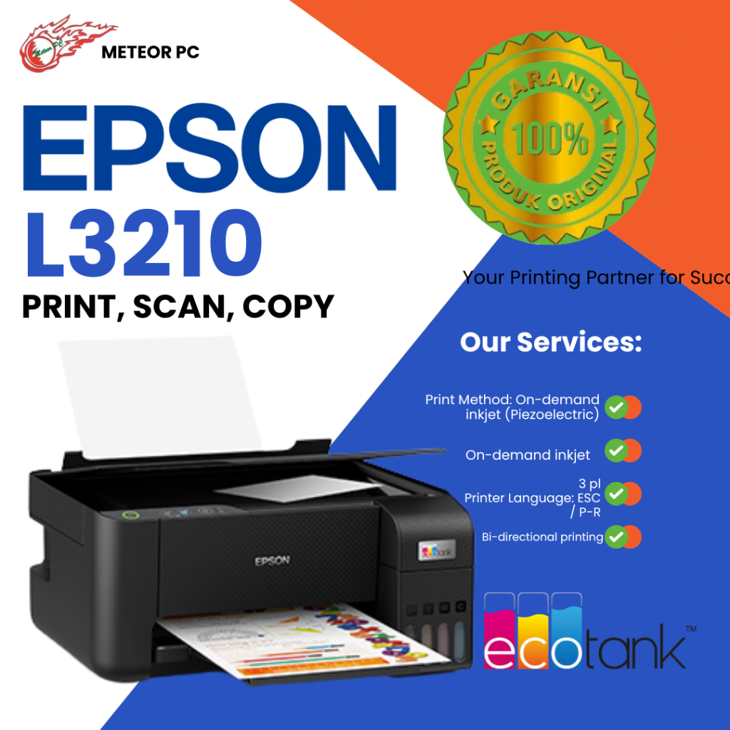 Jual Printer Epson L3210 InkTank All-in-One Print Scan Copy | Shopee ...