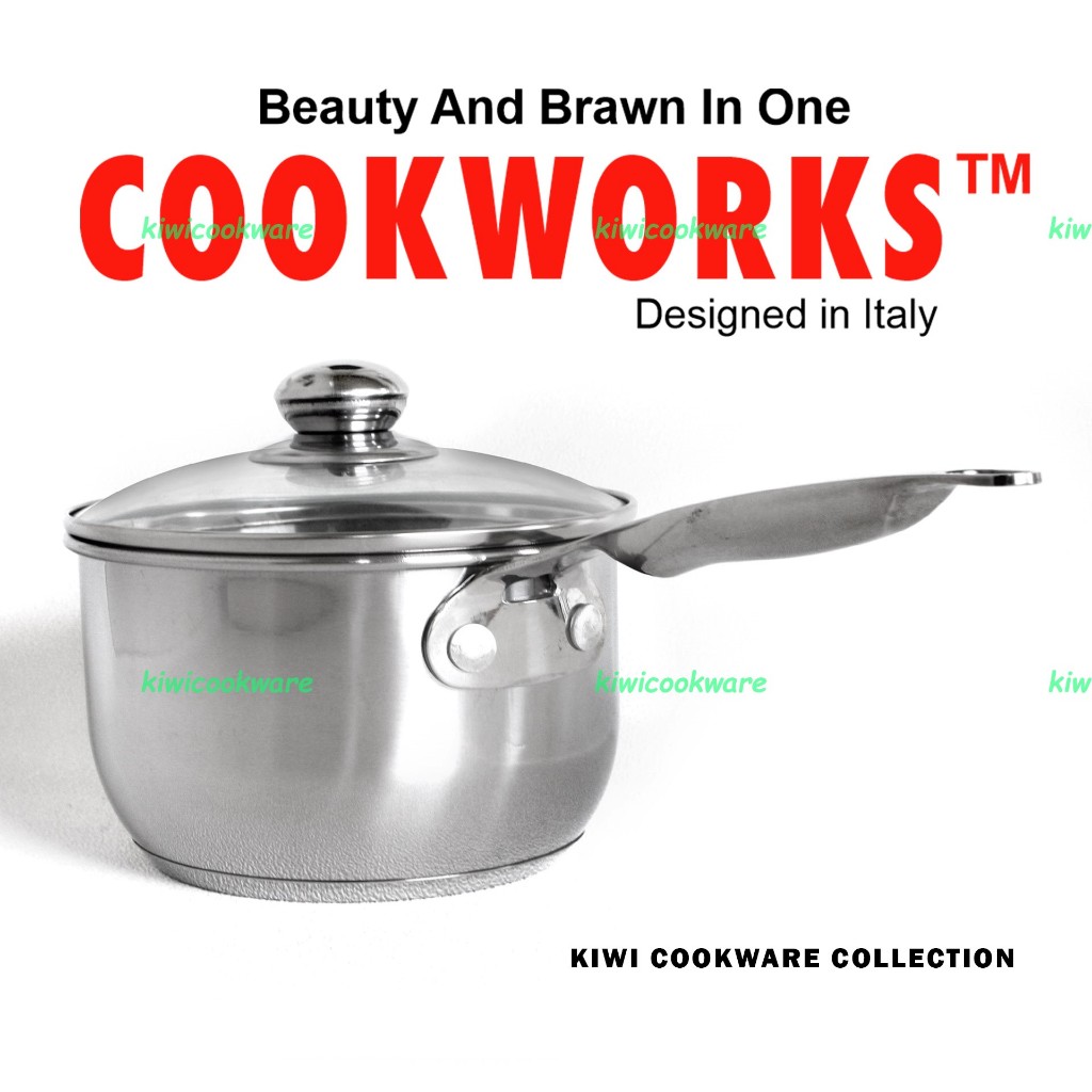 Sauce Pan 16cm Panci Susu Mpasi Stainless Steel Premium Ekspor Brand Cookworks T - foto 3