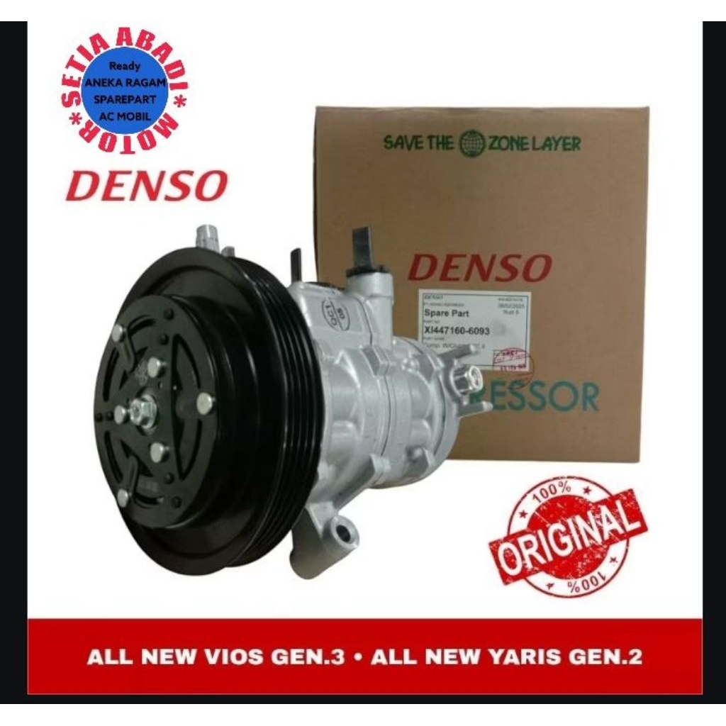 Jual compresor kompresor AC mobil original Denso Assy Toyota Vios aal ...