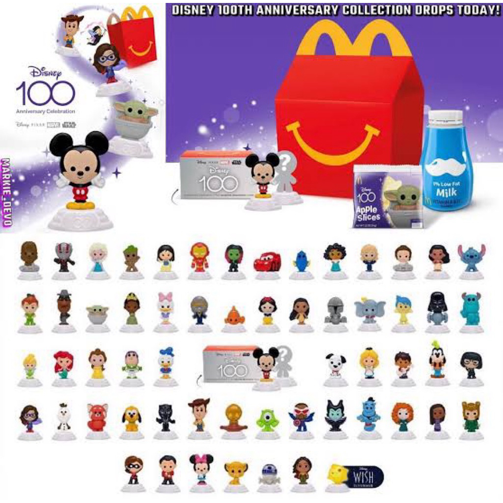 Jual Disney 100th anniversarry mcd happy meal 2003 collaboration loose ...
