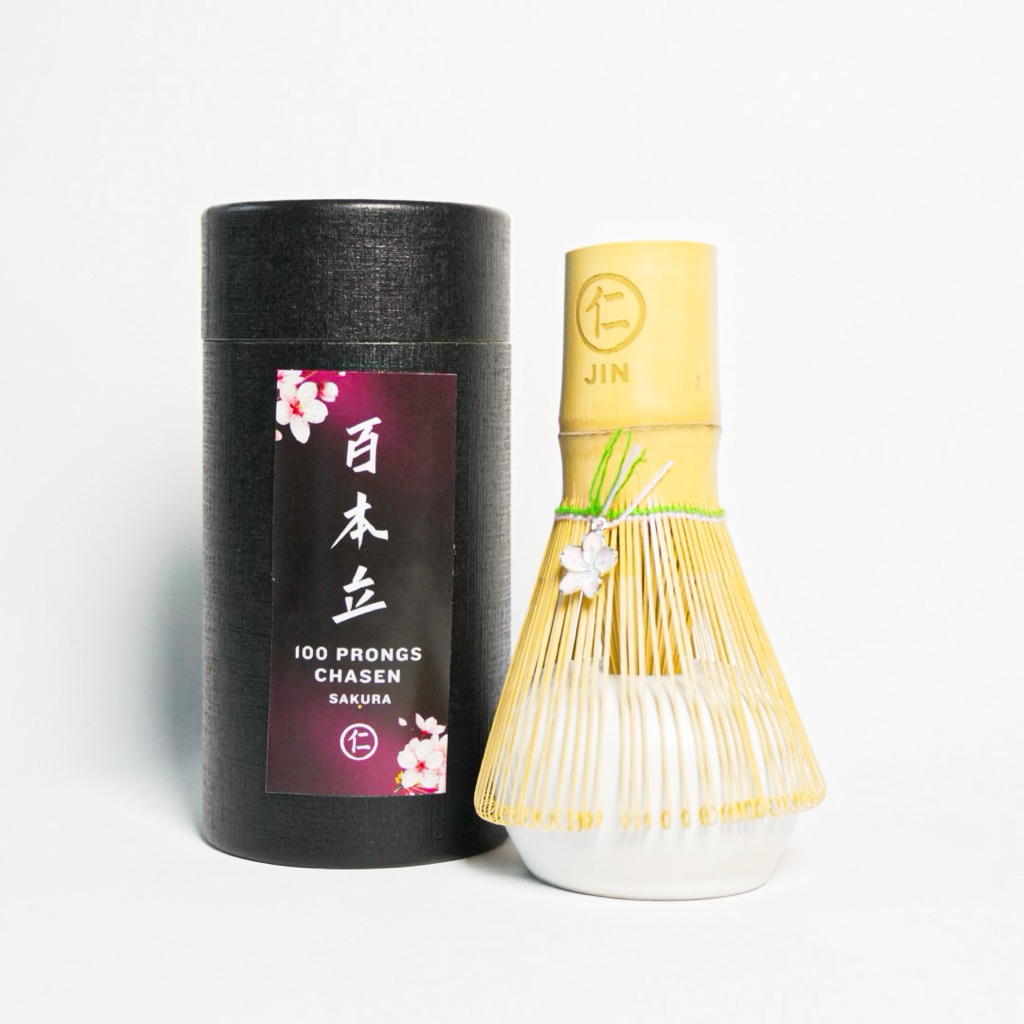 Jual Jin Matcha Shirotake 100 Prongs with Sakura Thread | White Bamboo ...