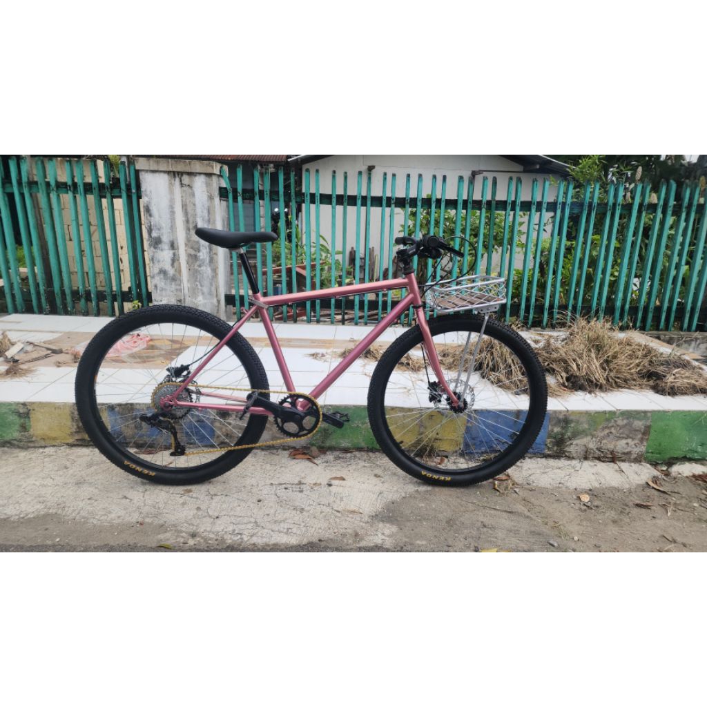 Jual sepeda fixie sepeda rose gold bike chalcher sepeda ontel pink rose ...