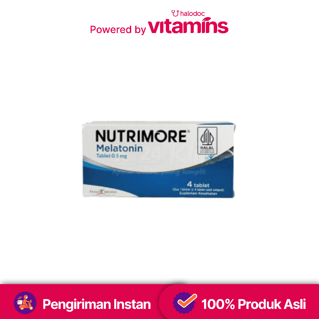 Jual Nutrimore Suplemen Melatonin 0.5 mg isi 4 Tablet | Shopee Indonesia