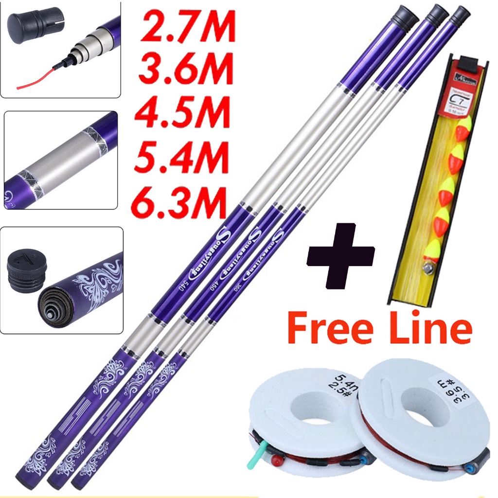Jual Sougayilang 2.7m 3.6m 4.5m 5.4m 6.3m 7.2m Joran Tegek Fishing Rod ...