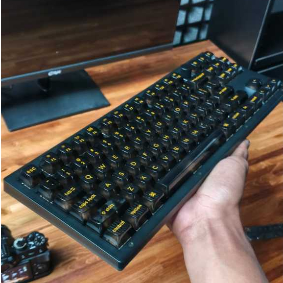 Jual Keychron V3 QMK Fully Assembled Knob Custom Keycaps Transparant ...