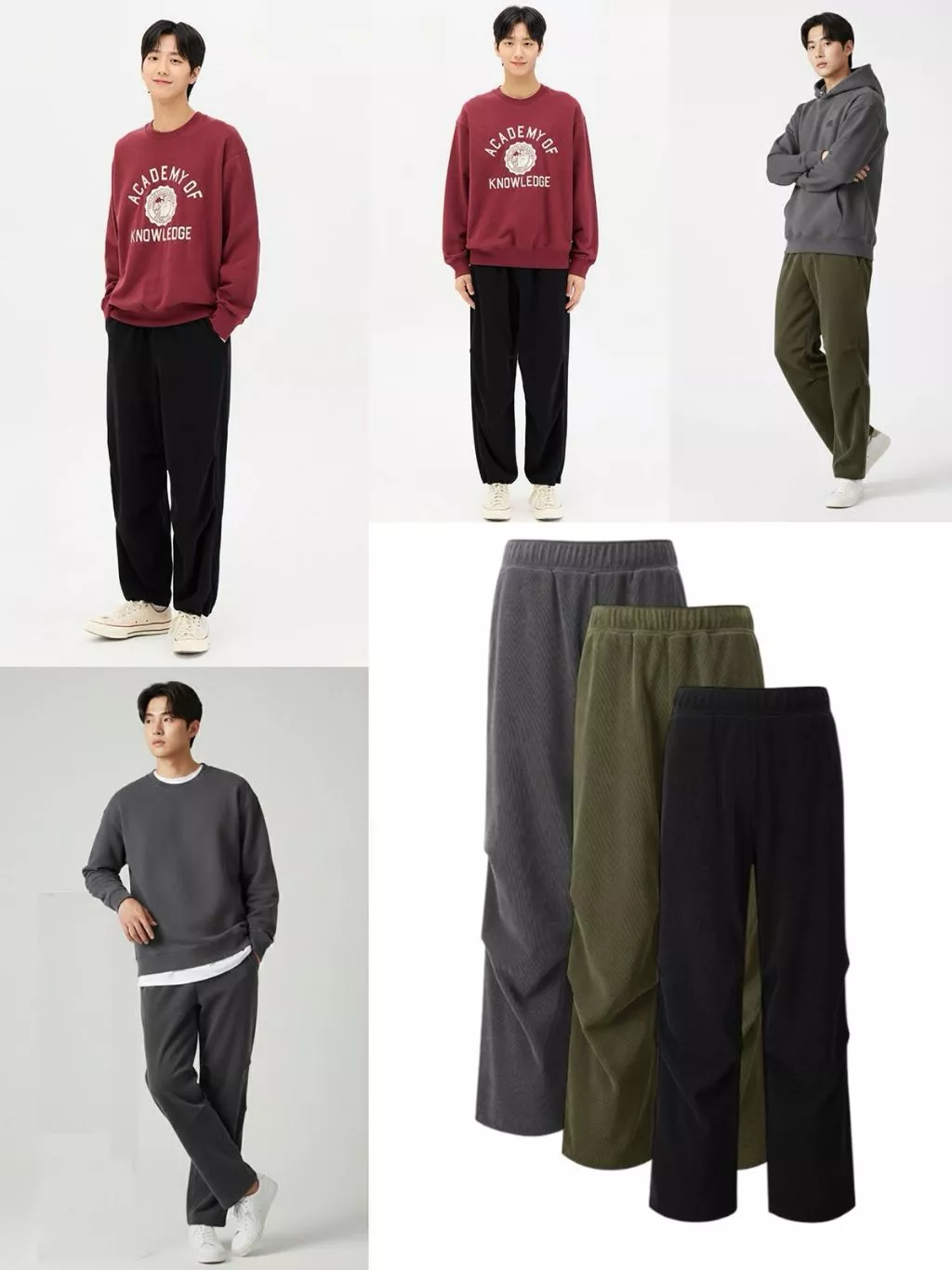 Celana Panjang Pria Bahan Tekstur Chenille Model Parasut | Men's Chenille Textured Parachute 2-Way Pants - TPN-9801