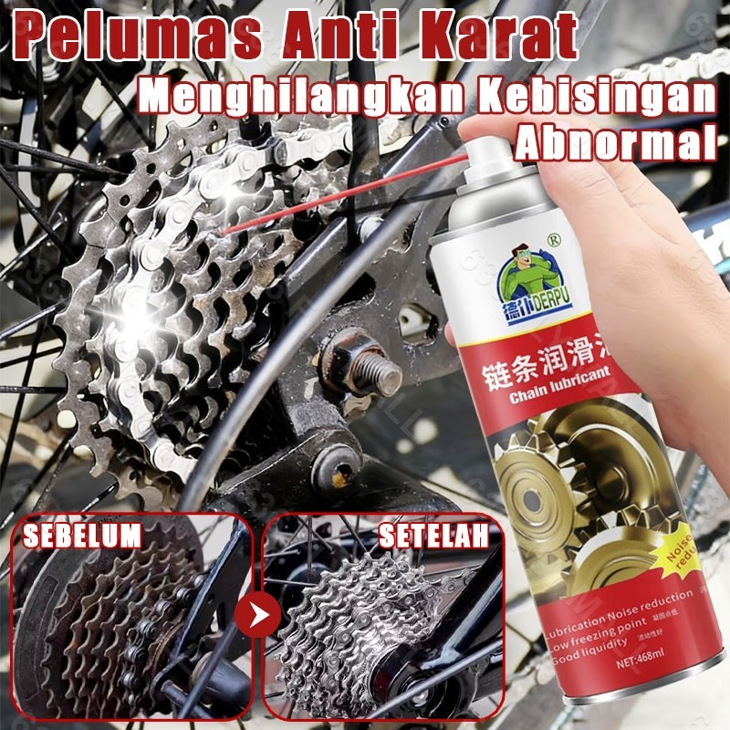 Jual Semprotan rantai Pelumnas rante motor/sepeda 468ML Untuk Roda gigi ...