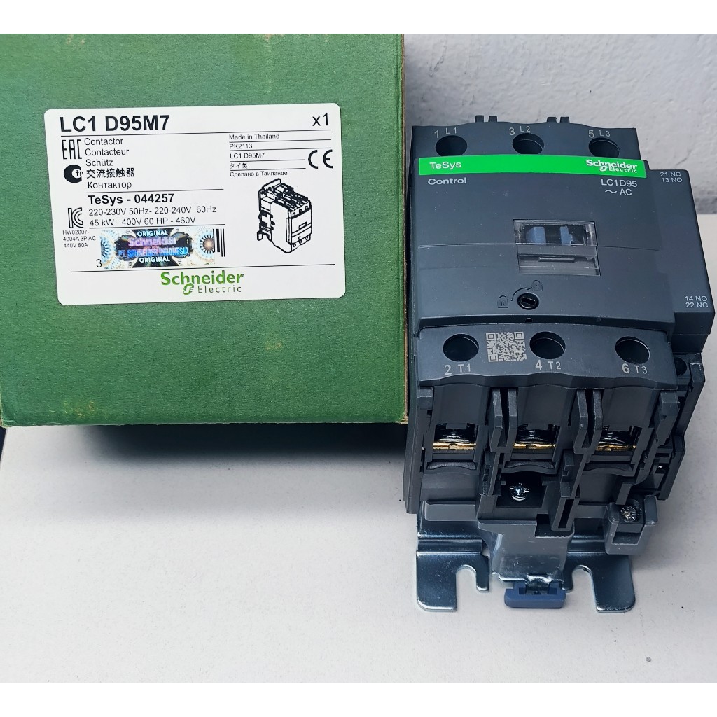 Jual Kontaktor / Contactor LC1D95M7 220V / LC1D95 M7 220VAC B7 / D7 ...