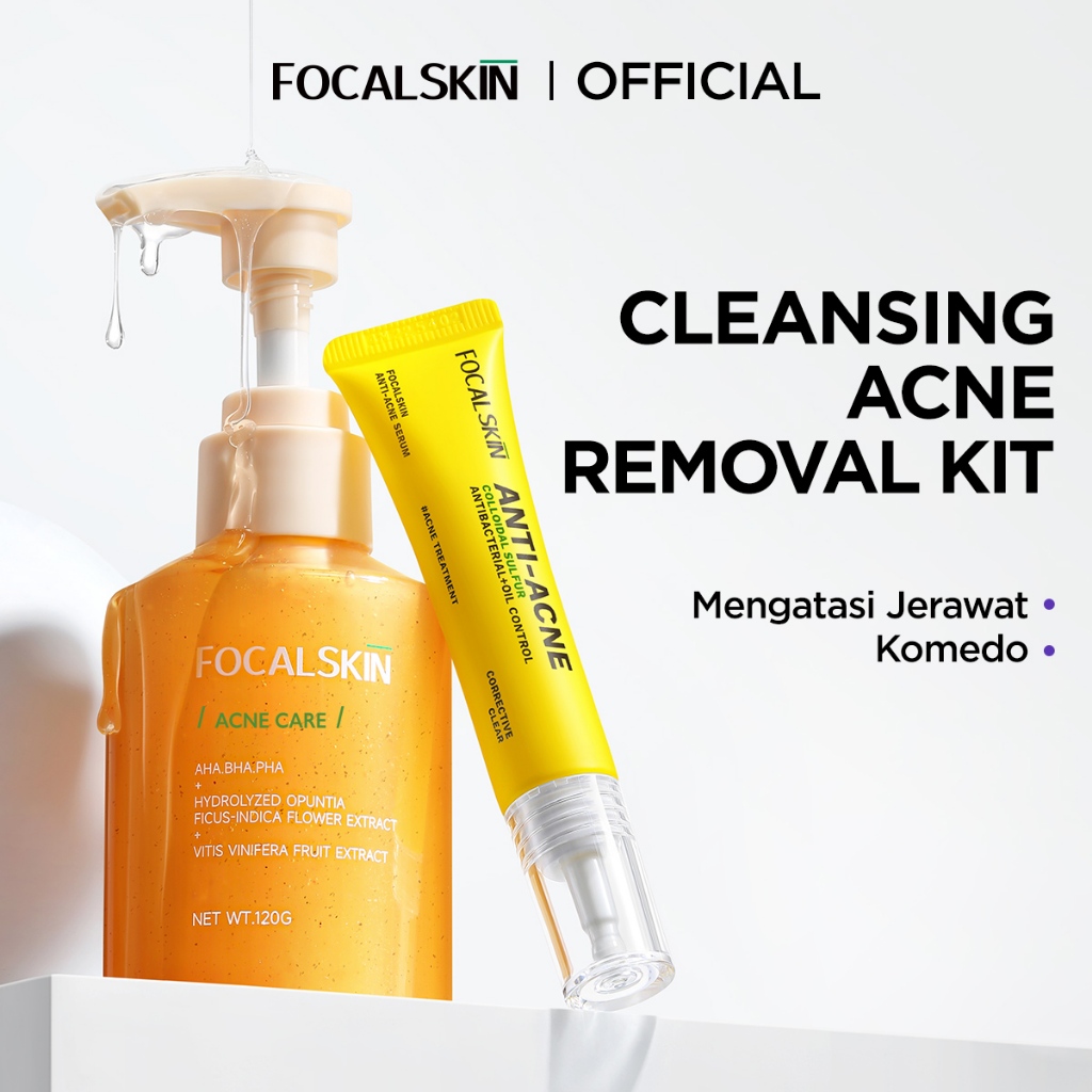 Jual FOCALSKIN CLEANSING ACNE REMOVAL KIT Porefying Bubble Cleanser ...