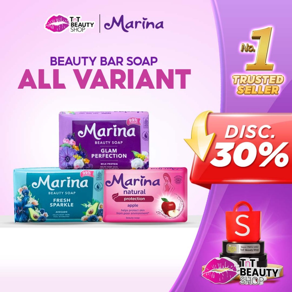 Marina Soap Bar 60gr - Sabun Mandi | TnT Beauty Shop