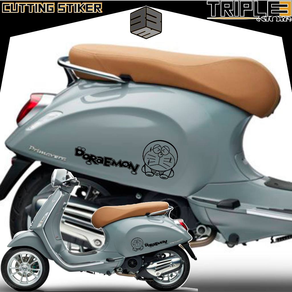 Jual C.076/STICKER CUTTING VESPA MATIC/STIKER CUTTING DORAEMON/STRIPING ...