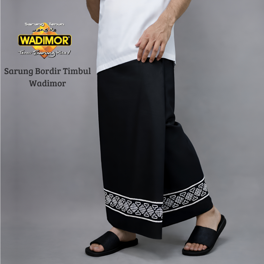 Sarung Wadimor Bordir Motif Mozaik Aceh Bahan Katun Asli Wadimor Bordir Timbul 100%