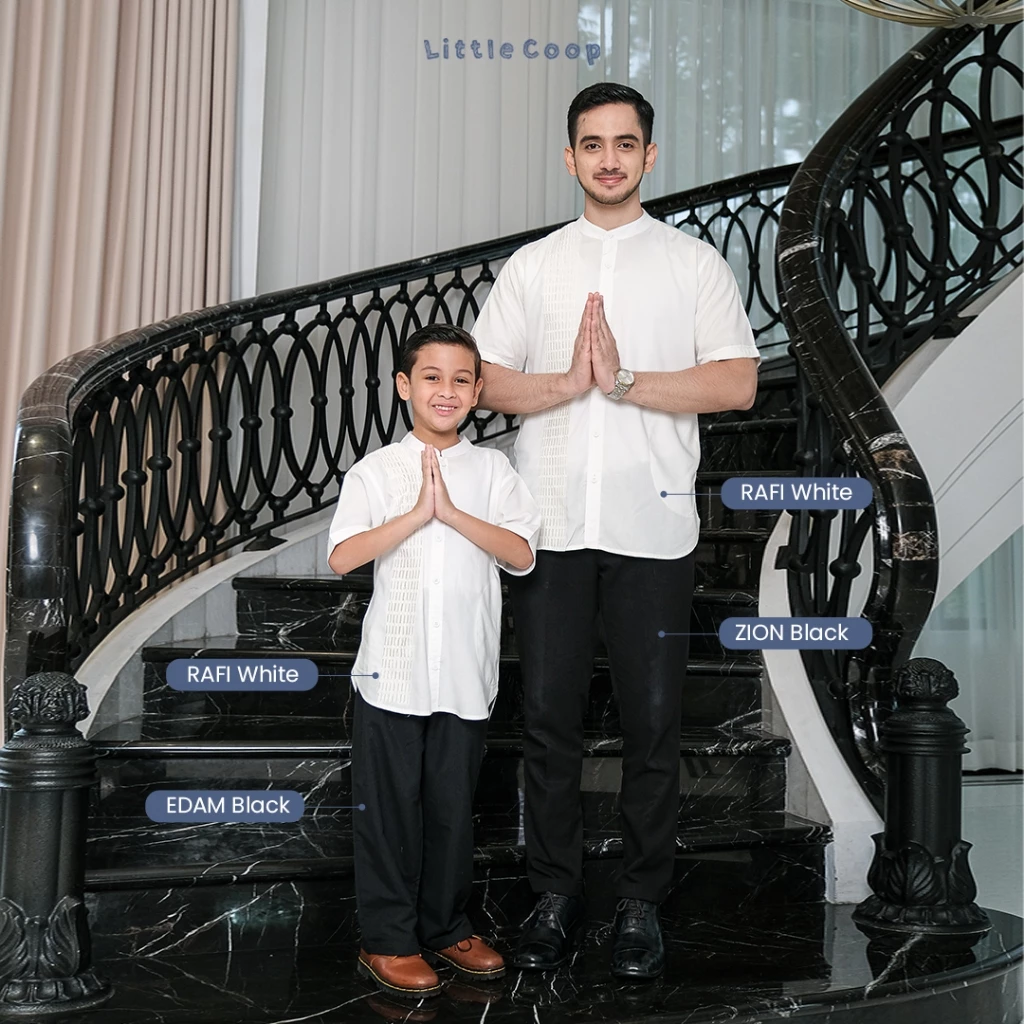 Detail Kerah Changi dan Bordir Baju Koko Kurta Little Coop