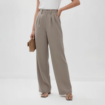 YAOMA Harlowe Straight Pants Ocha Wear High Waisted Culotte Celana Panjang Kulot Wanita