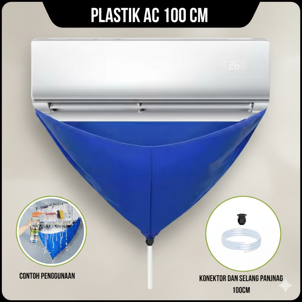 Jual Plastik Cuci 100Cm AC Cover Cuci AC Split Waterproof Penampung Air ...