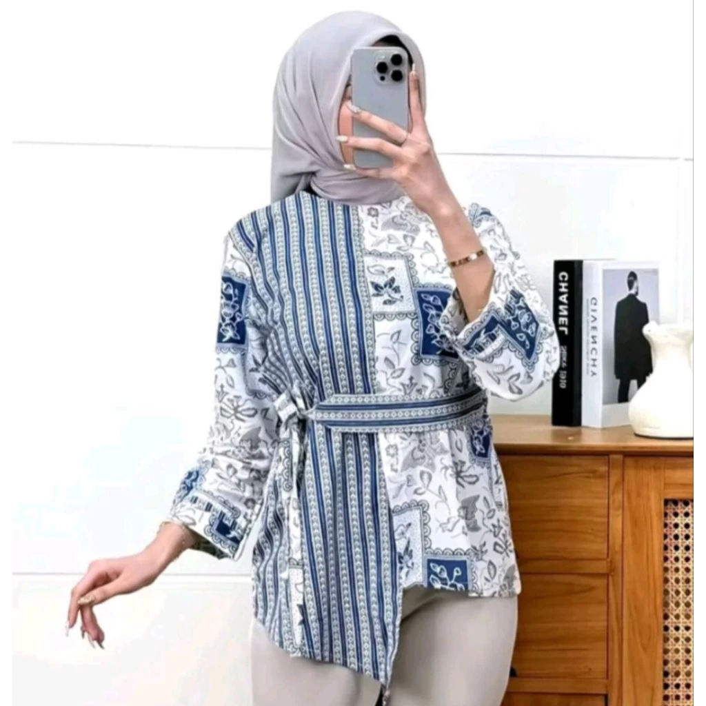 Foto 3 Baju Batik Wanita Modern Monalisa Genes M L XL XXL Asli Pekalongan | 014