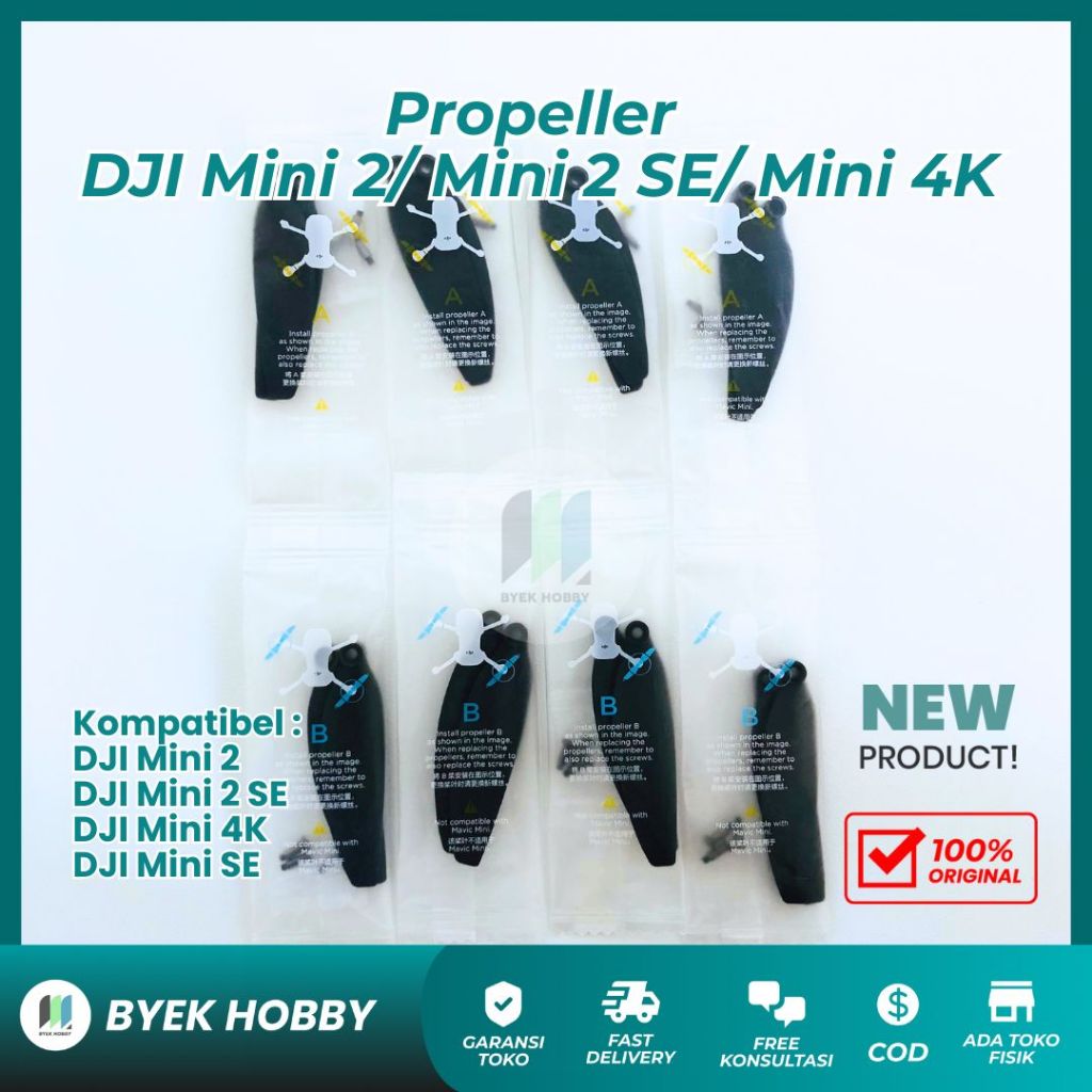 Jual Original Propeller DJI Mini 2 Mini 4K Mini 2 SE Mini SE (New ...