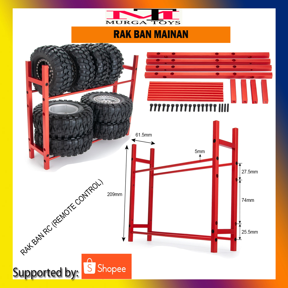 Jual METAL RAK BAN RC CAR RC TRUCK GARASI RC RAK BAN RC SCX10 TRX4 ...