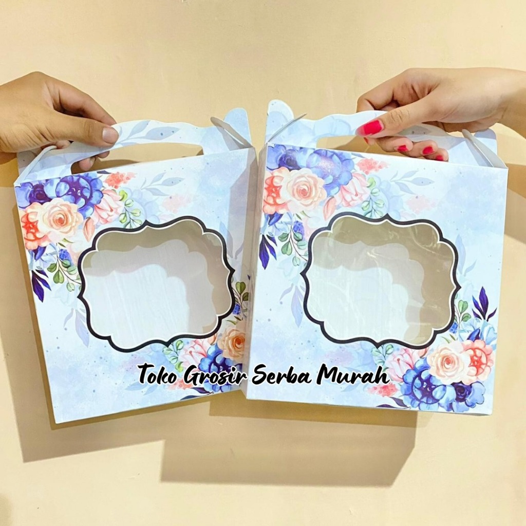 Jual BOX PIRING KERAMIK UKURAN 21X4X21 BUNGA BIRU | Shopee Indonesia