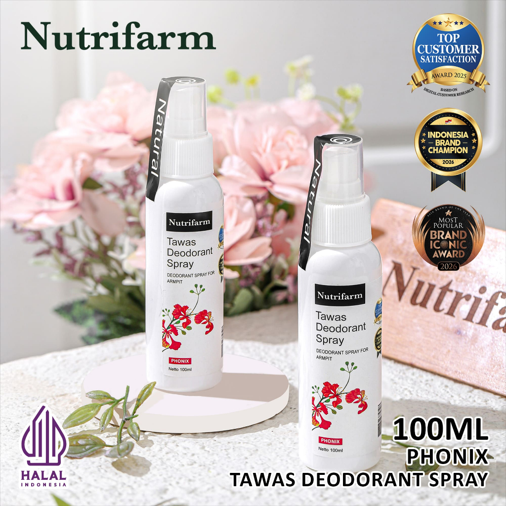 Nutrifarm Natural Deodorant Tawas Spray 100ml /  Penghilang Bau Badan Alami