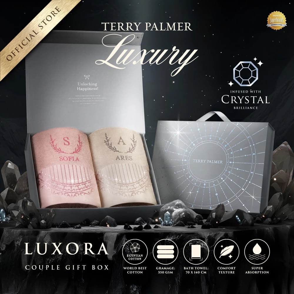 Terry Palmer Luxury - Luxora (Handuk Couple Set) / Handuk Seserahan / Kado Pernikahan / Souvenir / Hadiah / Gift / Hampers