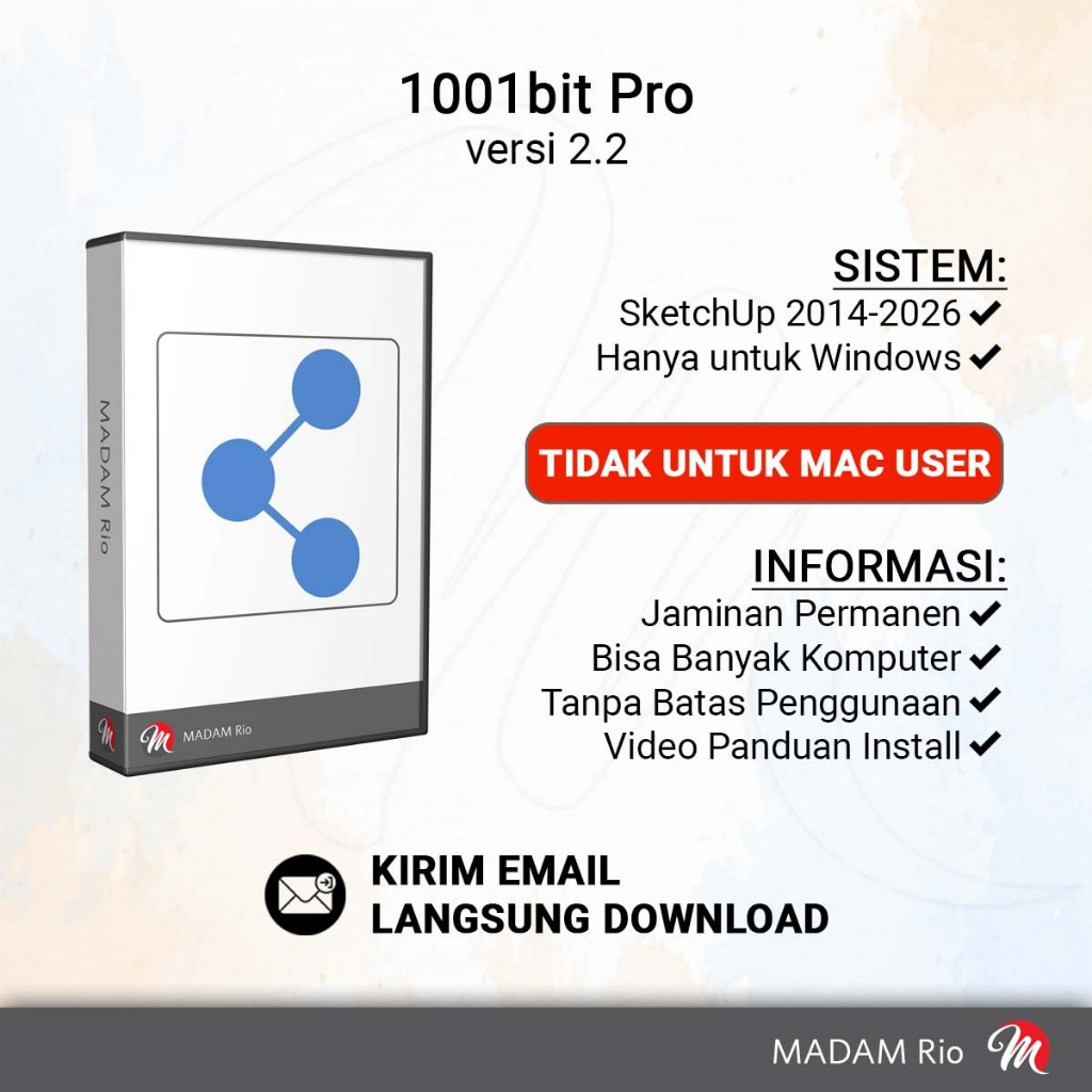 1001bit Pro Sketchup Lisensi Permanen Full Versi